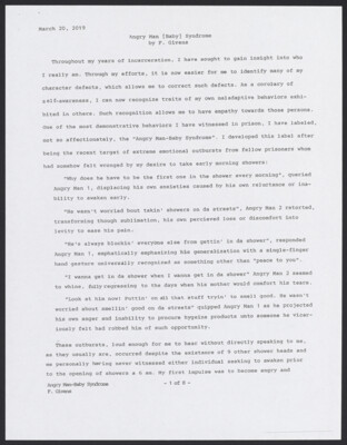 Angry man [baby] syndrome