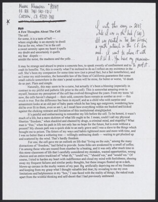 A few thoughts about the cell