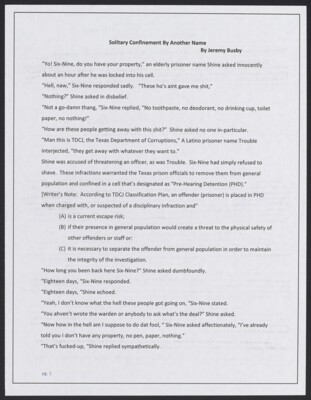 Solitary confinement by another name