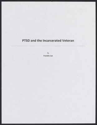 PTSD and incarcerated veteran