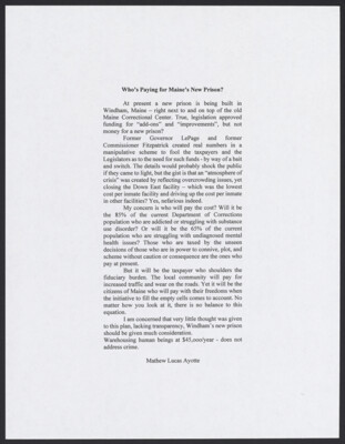 Who's paying for Maine's new prison?