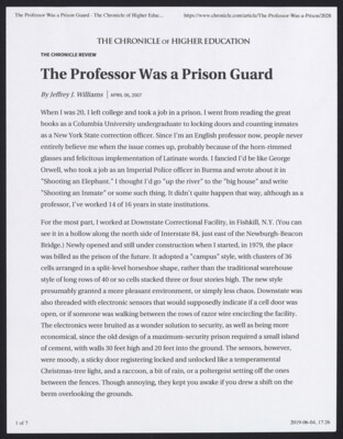 The professor was a prison guard