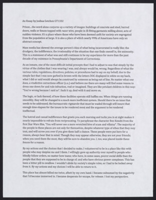 Prison...the word alone conjures