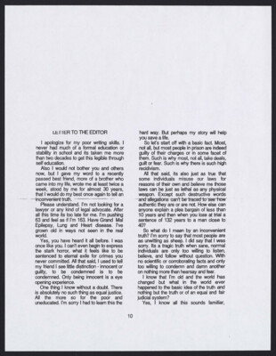 Letter to the editor