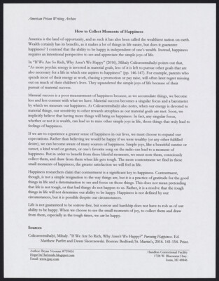 How to collect moments of happiness