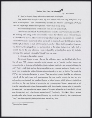 No one here gets out alone