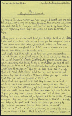 The perception of confinement