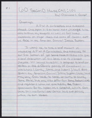 60 second house call: 101