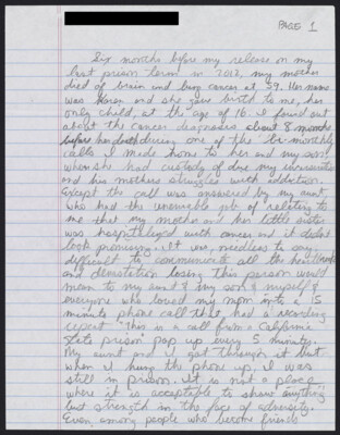 Six months before my release