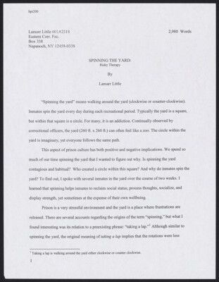 Spinning the yard: Risky therapy