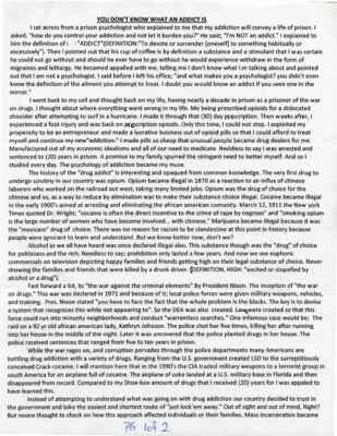 You don't know what an addict is