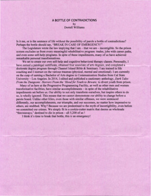 A bottle of contradictions