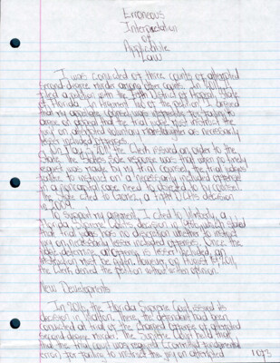 Erroneous interpretation of applicable law