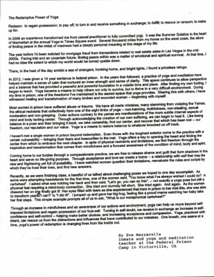 The redemptive power of yoga