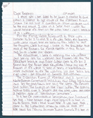 I must say I am glad to be given a chance