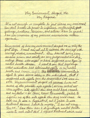 My environment shaped me: My response