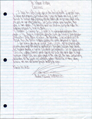 I hope this letter finds you in the best of health