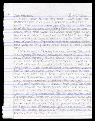 I sit closer to the day that I will soon be released back into general population