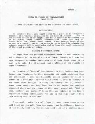 Is mass incarceration slavery and behaviorism experiment?