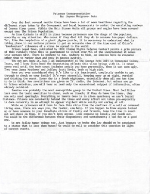 Prisoner unrepresentation