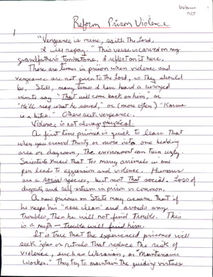 Reform: Prison violence