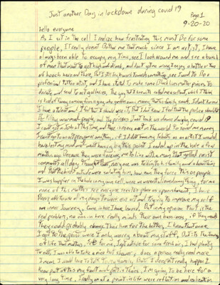 Just another day in lockdown during COVID-19