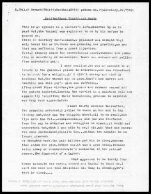 Penitentiary trusty, got musty