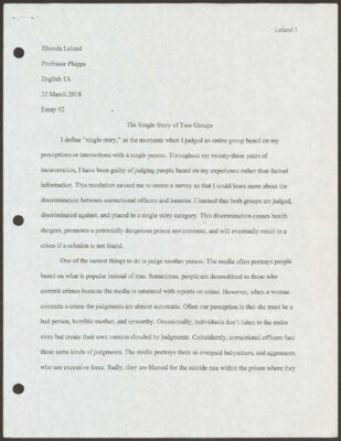 The single story of two groups