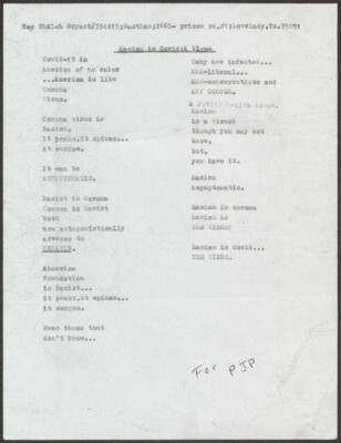 Racism is covid: A Virus