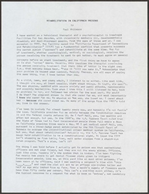 Rehabilitation in California prisons