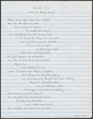 Good sir (ode to George Floyd)