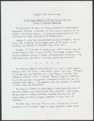 On the social dynamics of public policy under the theory of cognitive relativity