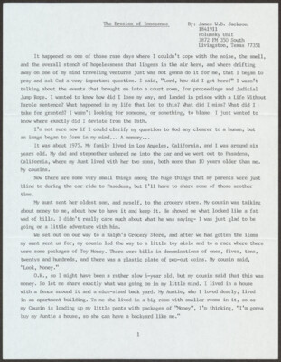 The erosion of innocence