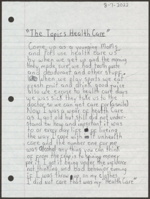 The topics health care