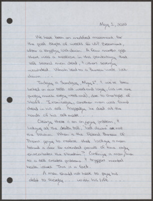 We have been on modified movement for the past couple of weeks