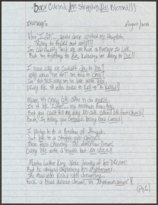 Born cursed, live struggling, die blessed