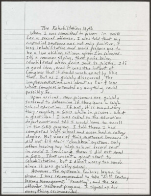 The rehabilitation myth