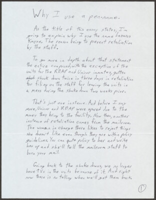 Why I use a pen-name