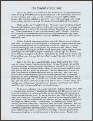 The playlist in my head