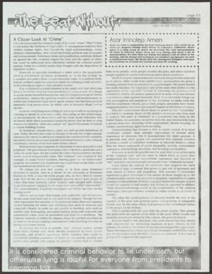 A closer look at "crime"