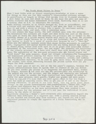 The truth about prison in Texas