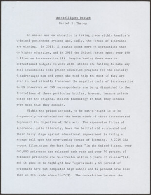 Unintelligent design