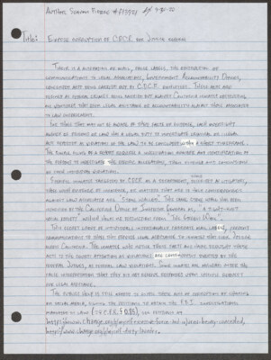 Expose corruption of CDCR for justice reform