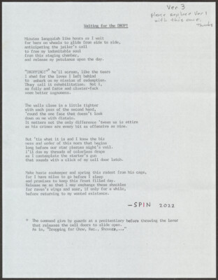 Waiting for the drop