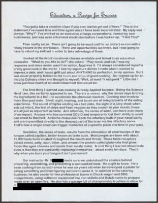 Education, a recipe for success