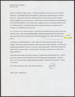 Spiraled out of control