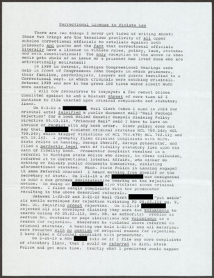 Correctional license to violate law