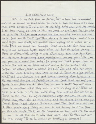 Isolation/real world