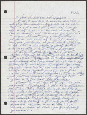 To those who have ears and conscience