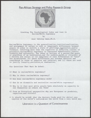 Cracking the psychological codes and cues to racism / white supremacy